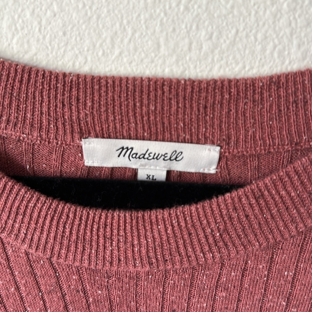 Pink Ribbed Knit Sweater - Picture 3 of 4